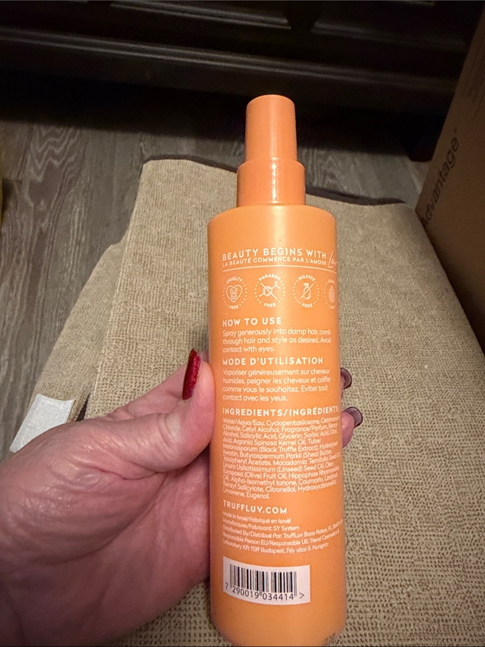 TruffLuv Argan Leave-In Mask, Hydrating Hair Mask, 8.4 fl oz NEW - Picture 2 of 2